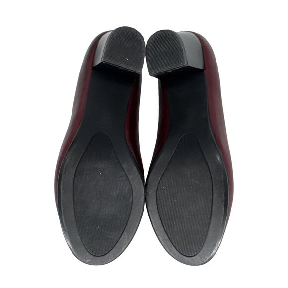 Sofia Artisan Burgundy Leather heel Folded Brim size 6.5,V Cut ankle boot - Picture 7 of 11